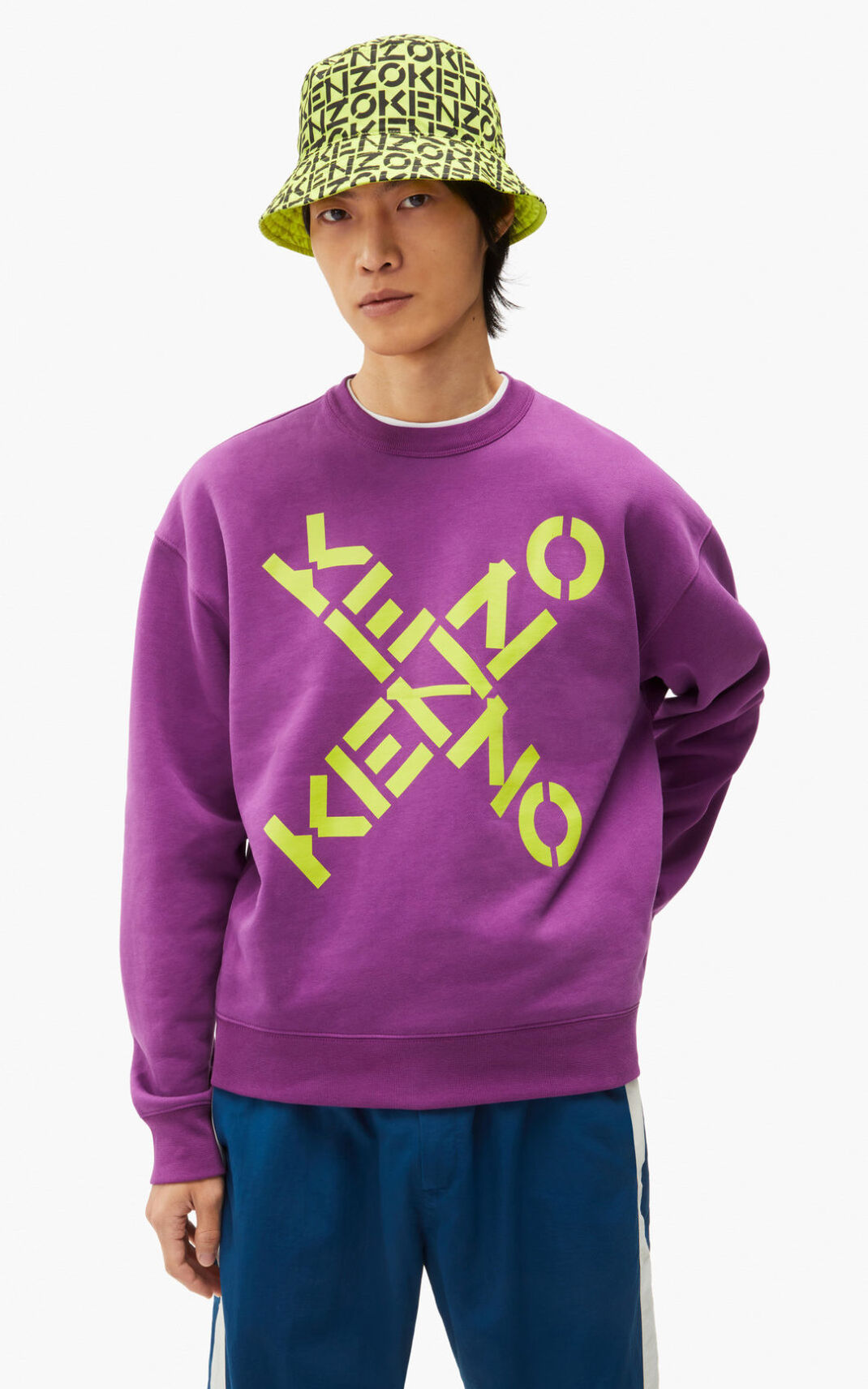Kenzo Sport Big X スウェット メンズ 紫 - LCFEJU607
